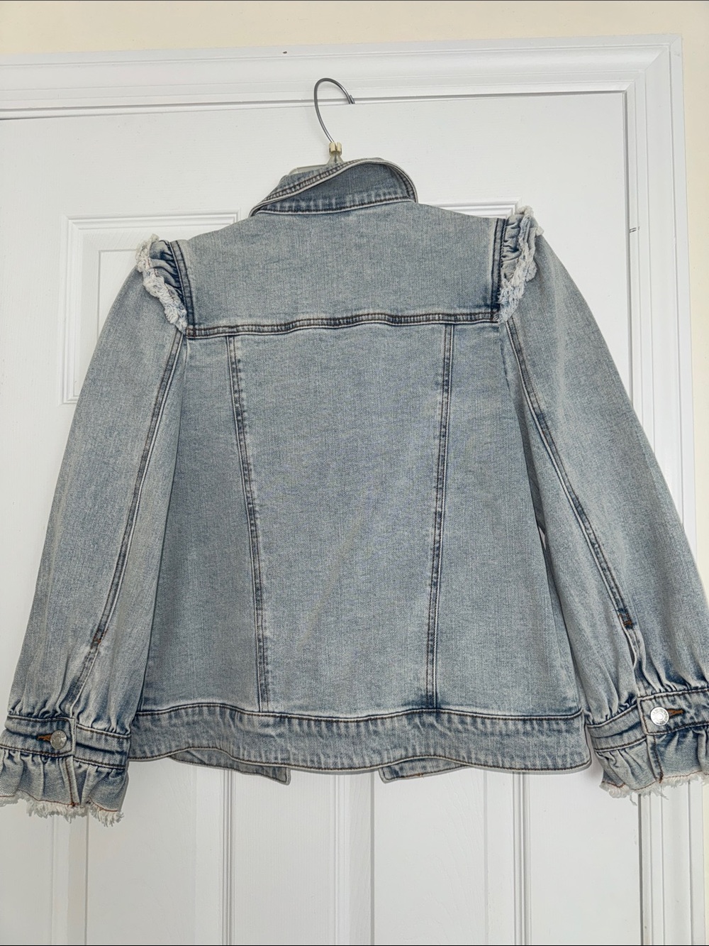 Generation Love Light Blue Denim Jacket with Ruffle Detail - Picture 5 of 5